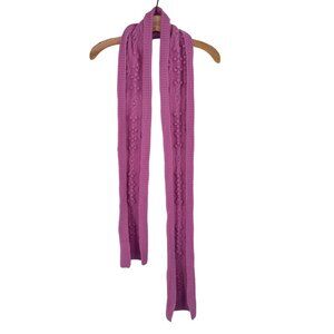 Geneva womens winter 100% Cashmere Pink sweater Knit Scarf 9 x 76